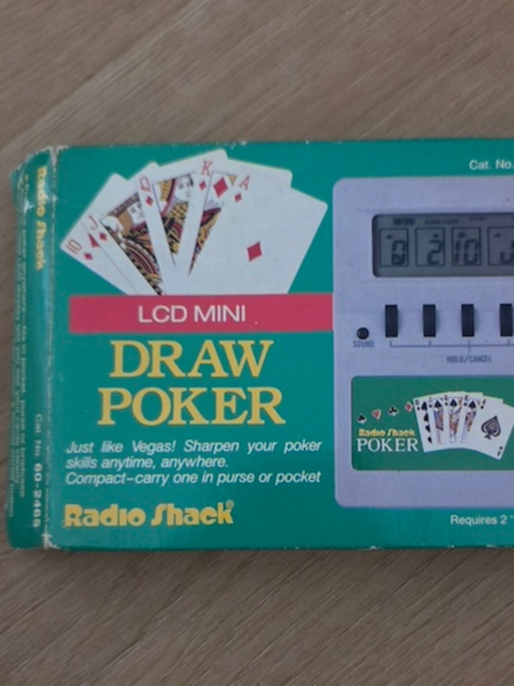 1994 Radio Shack LCD Mini Draw Poker Handheld Electronic Game